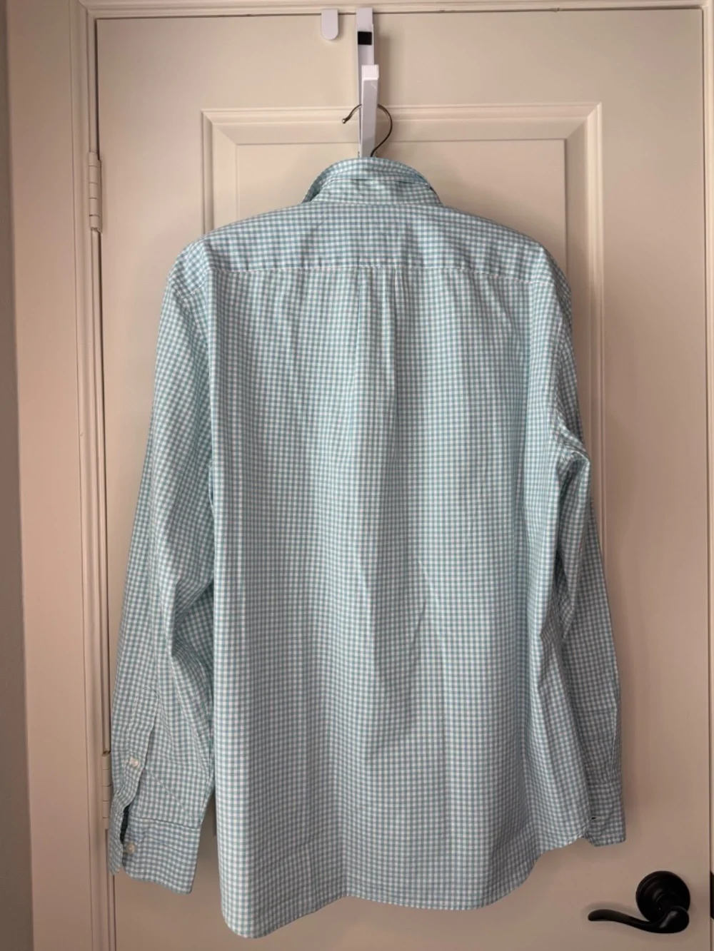 J.Crew Slim Fit Secret Wash Gingham Button-Down Shirt, Size Large